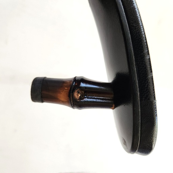 Vintage Gucci Black Leather Square Toe Bamboo Heel Tom Ford Sandals Women 6 - Picture 10 of 10